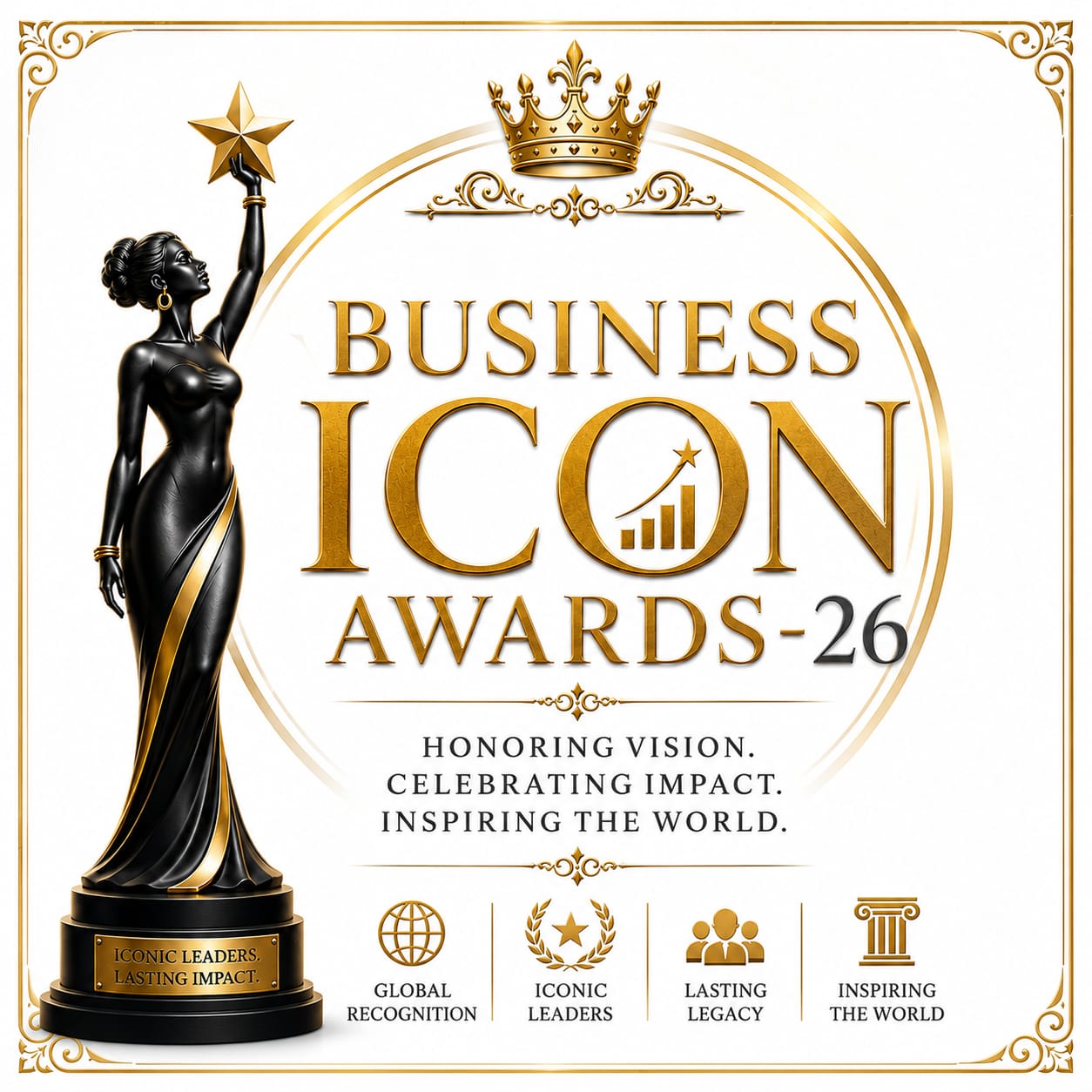 Business Icon Awards white campaign